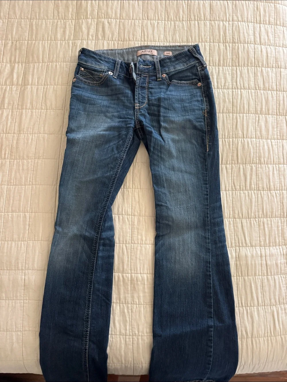 Ariat Women's Bootcut Jeans in Medium to Dark Blue Wash